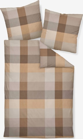 JANINE Duvet Cover in Brown: front