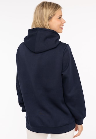 Zwillingsherz Sweatshirt 'WILD AT HEART' in Blauw