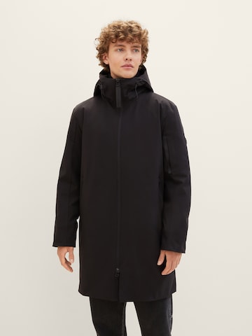 TOM TAILOR DENIM Between-Seasons Parka in Black: front