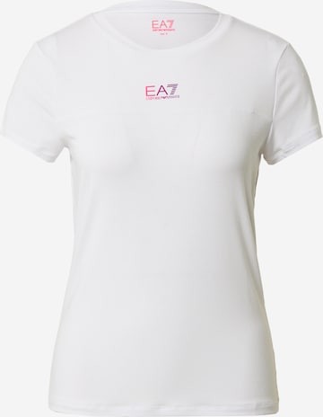 balts EA7 Emporio Armani Sporta krekls: no priekšpuses