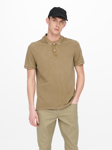 Only & Sons Poloshirt 'Travis' in Grün: predná strana