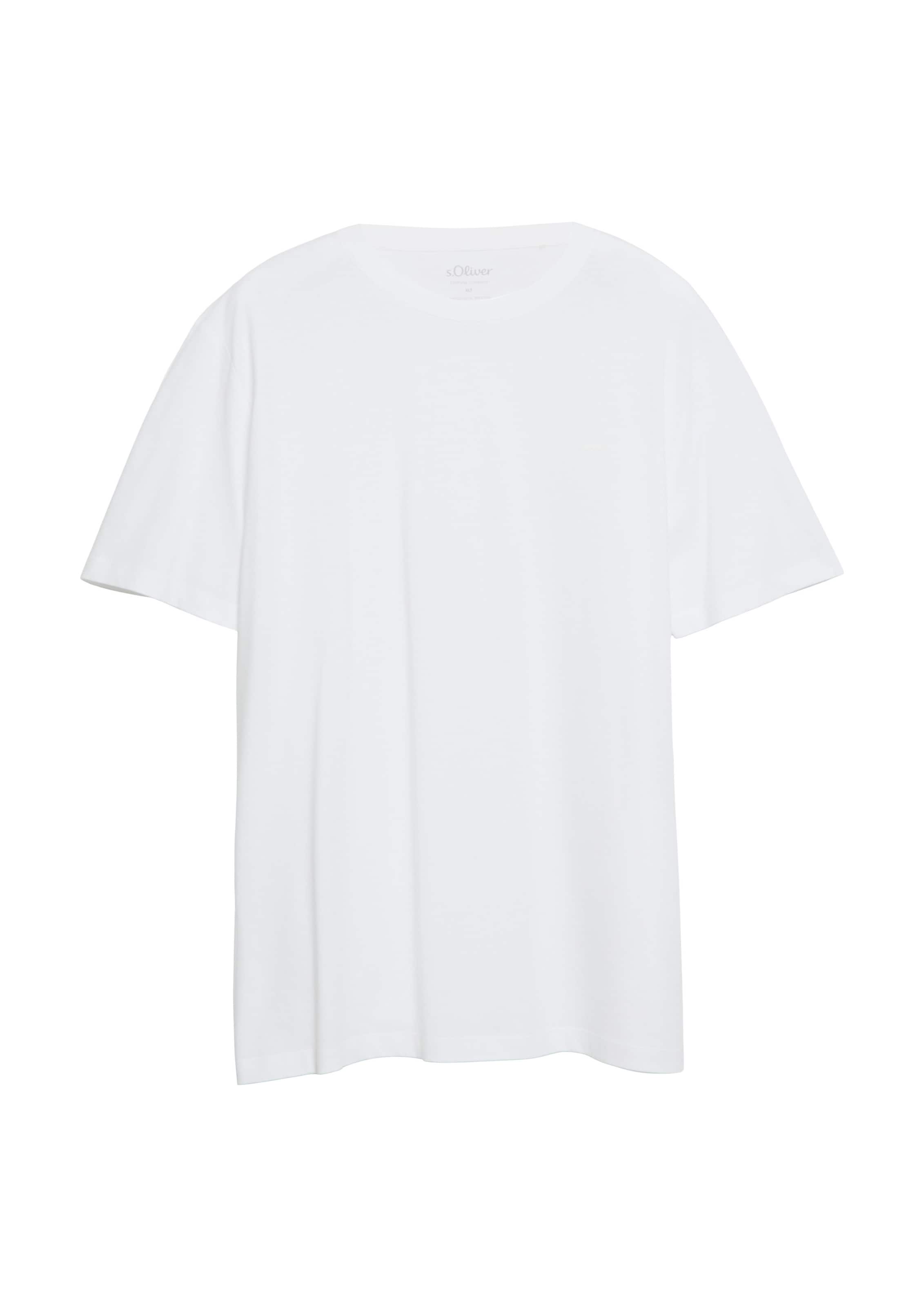 T-Shirt s.Oliver Red Label Big & Tall en blanc : devant