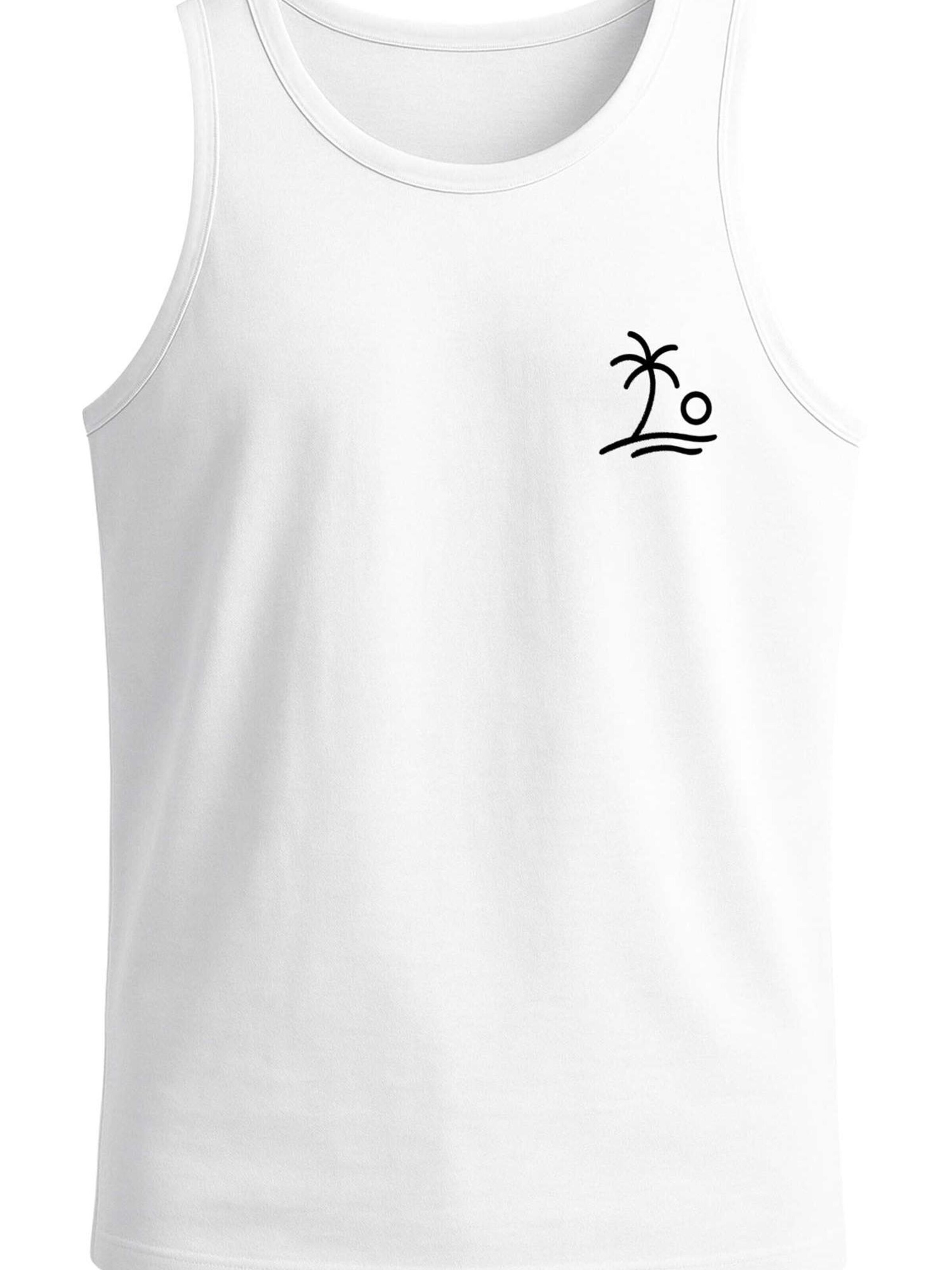Neverless Shirt 'Palm Vibes'‌‌ in Weiß: Vorderseite