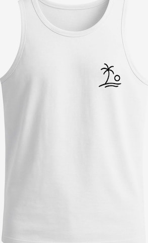 Neverless Shirt 'Palm Vibes' in Weiß: Vorderseite