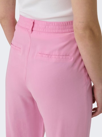 ONLY Wide leg Pleat-front trousers 'Aris' in Pink