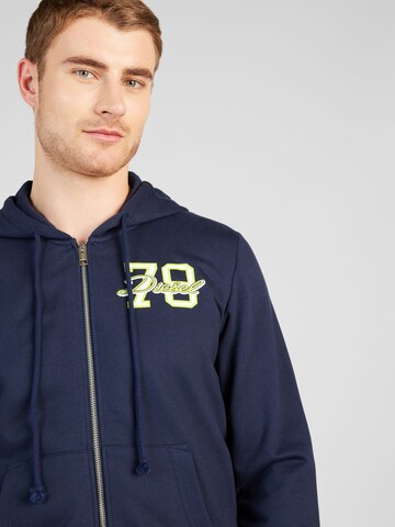 DIESEL Sweat jacket 'GINN' in Blue