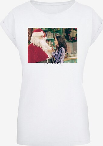 ABSOLUTE CULT Shirt 'Friends - Santa Chandler' in White: front