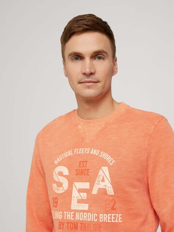 TOM TAILOR Sweatshirt in Orange