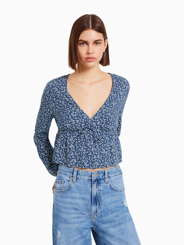 Bershka Blouse in Blue: front