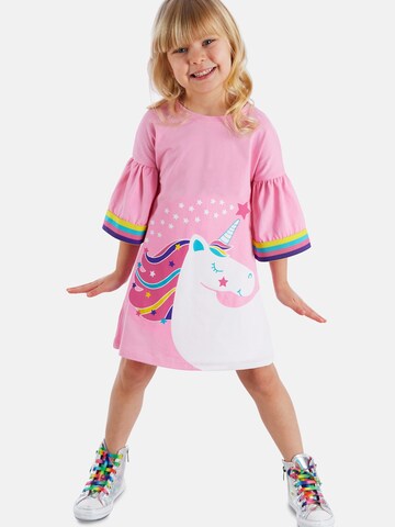 Denokids Dress 'Unicorn Star' in Pink: front