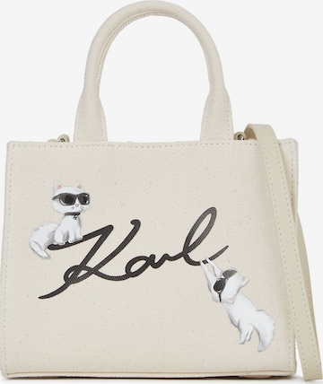 bēšs Karl Lagerfeld "Shopper" tipa soma: no priekšpuses