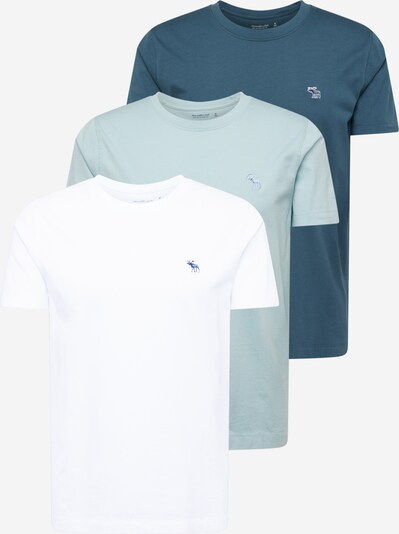Abercrombie & Fitch T-Shirt in cyanblau / pastellblau / dunkelblau / weiß, Produktansicht