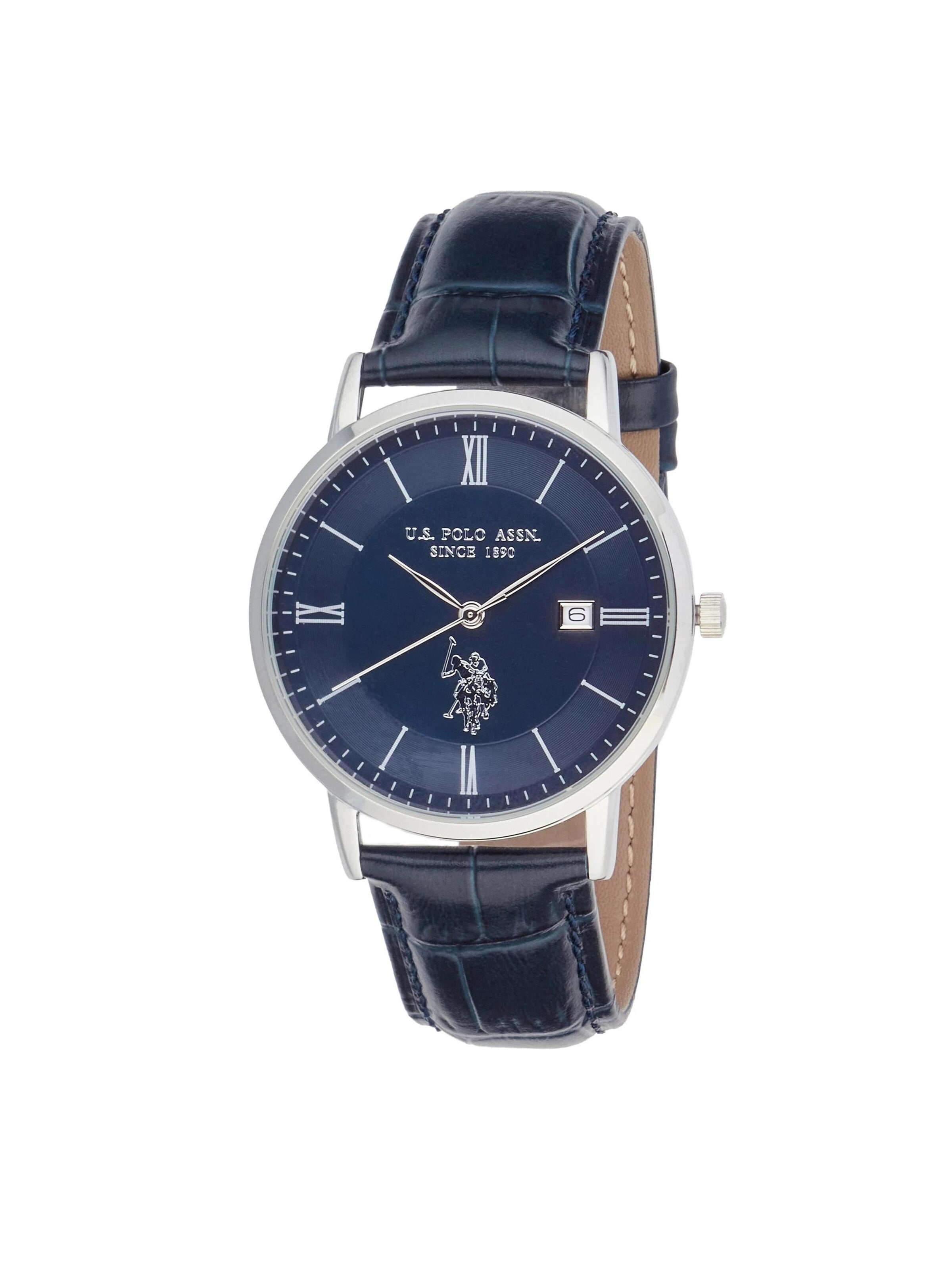 U.S. POLO ASSN. Analoguhr 'Viktor'‌‌‌‌‌‌‌‌ in Blau: Vorderseite
