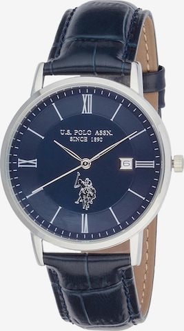 U.S. POLO ASSN. Analoguhr 'Viktor' in Blau: Vorderseite