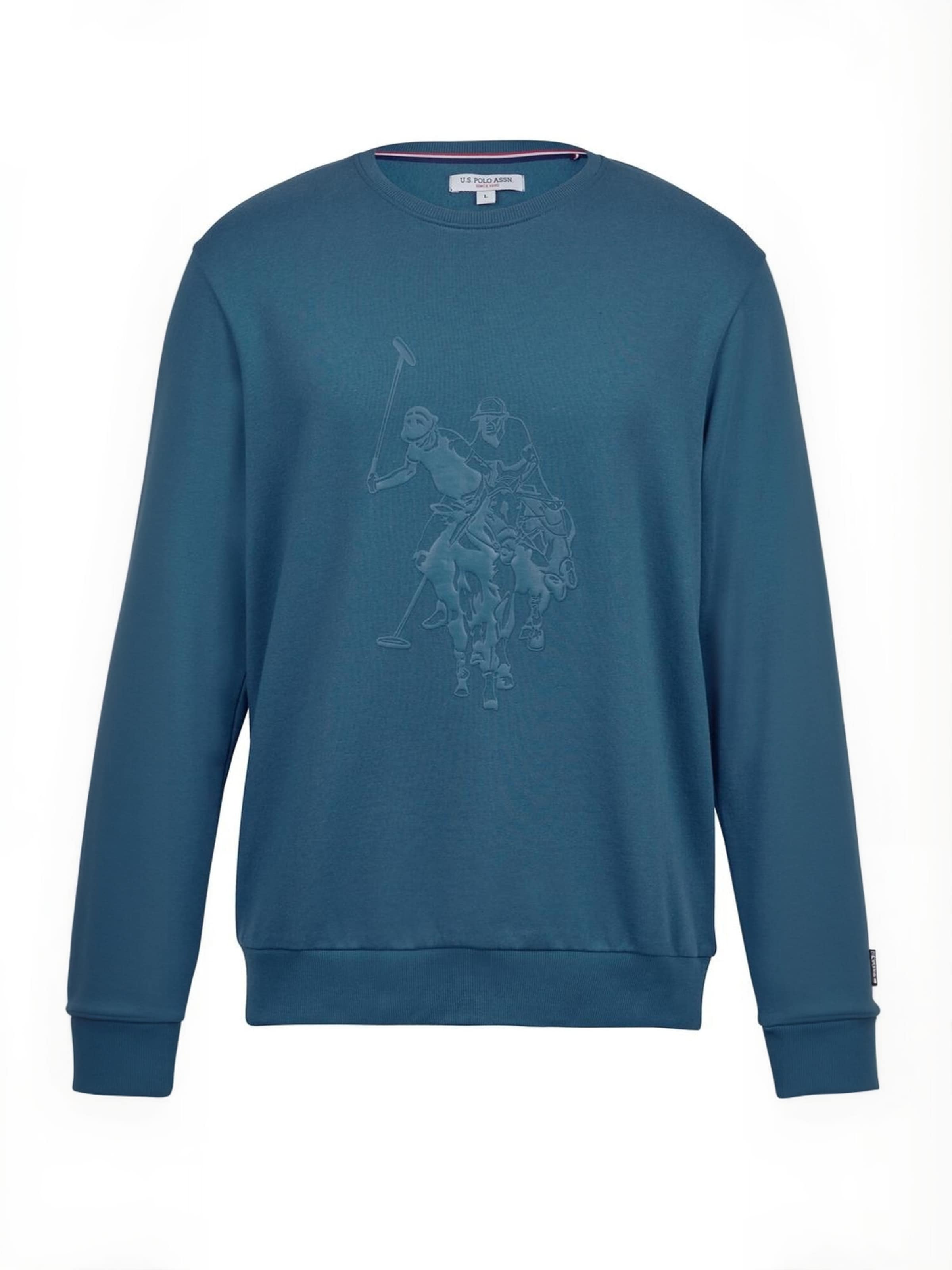 U.S. POLO ASSN. Sweater ' Kenny ' in Blue: front