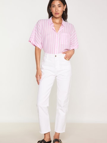 Maison 123 Blouse 'SUNSET CH RAYURE' in Pink