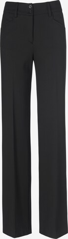 Peter Hahn Pleated Pants 'Cornelia' in Black: front