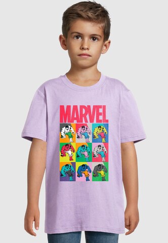 ABSOLUTE CULT T-Shirt 'Marvel - Hulk Pop Art' in Lila: Vorderseite