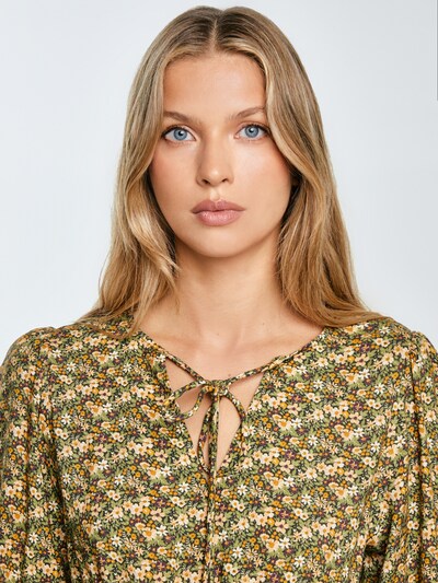 BIG STAR Dress 'Londa' in Yellow / Olive / White, Item view