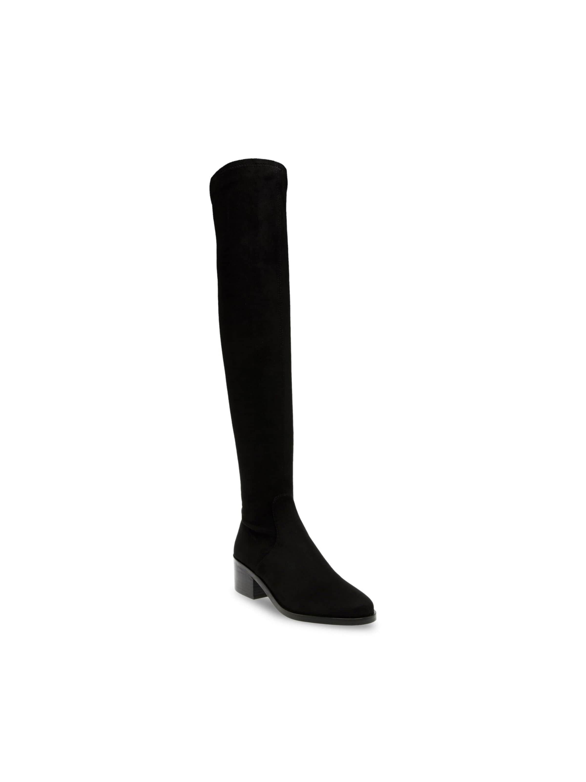 STEVE MADDEN Kozaki 'Salvador Stretch Microsuede Black' w kolorze czarny: przód