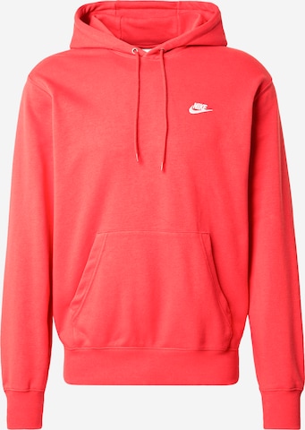 Sweat-shirt 'Club Fleece' Nike Sportswear en rouge : devant