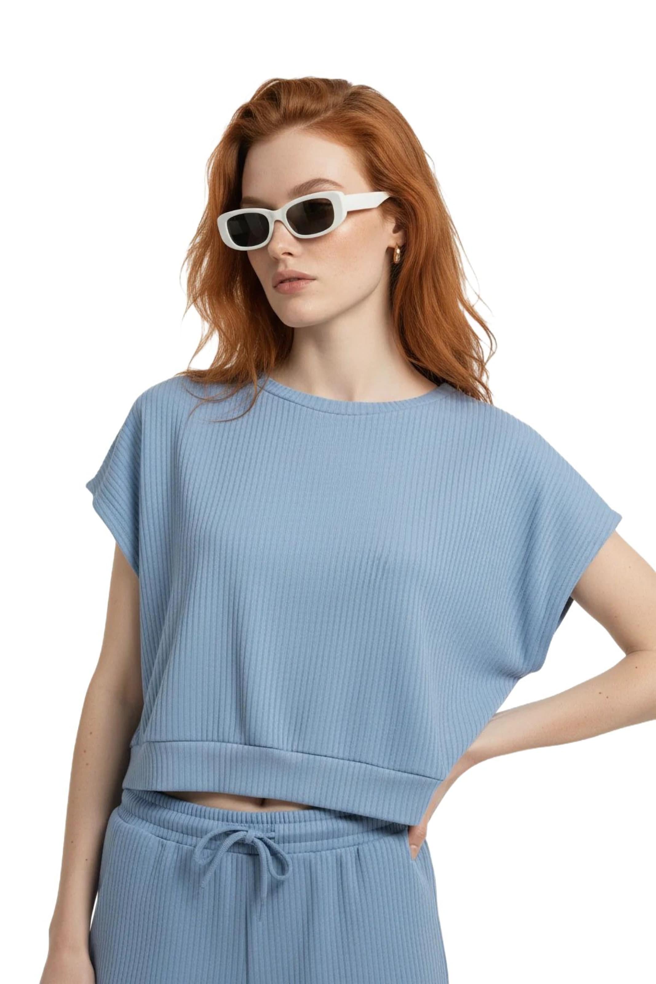 No Matter What T-Shirt in Blau: Vorderseite
