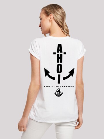 F4NT4STIC Shirt 'Ahoi Anker Knut & Jan Hamburg' in White