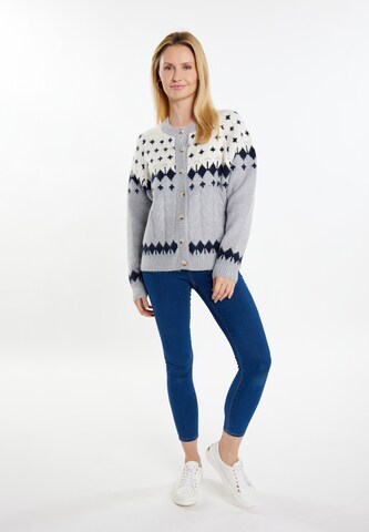 usha BLUE LABEL Knit Cardigan in Grey