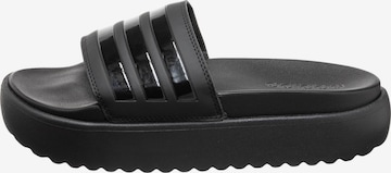 ADIDAS SPORTSWEAR - Sapato de praia/banho 'Adilette Platform' em preto: frente