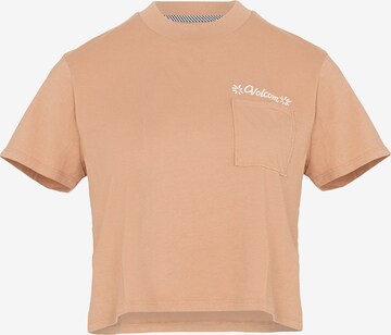 Volcom T-Shirt in Beige: predná strana