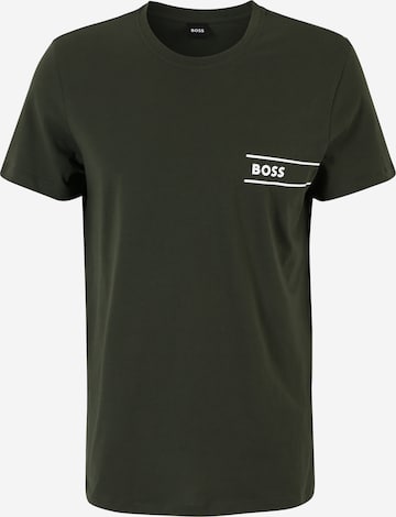 BOSS Black Undershirt in Green: front