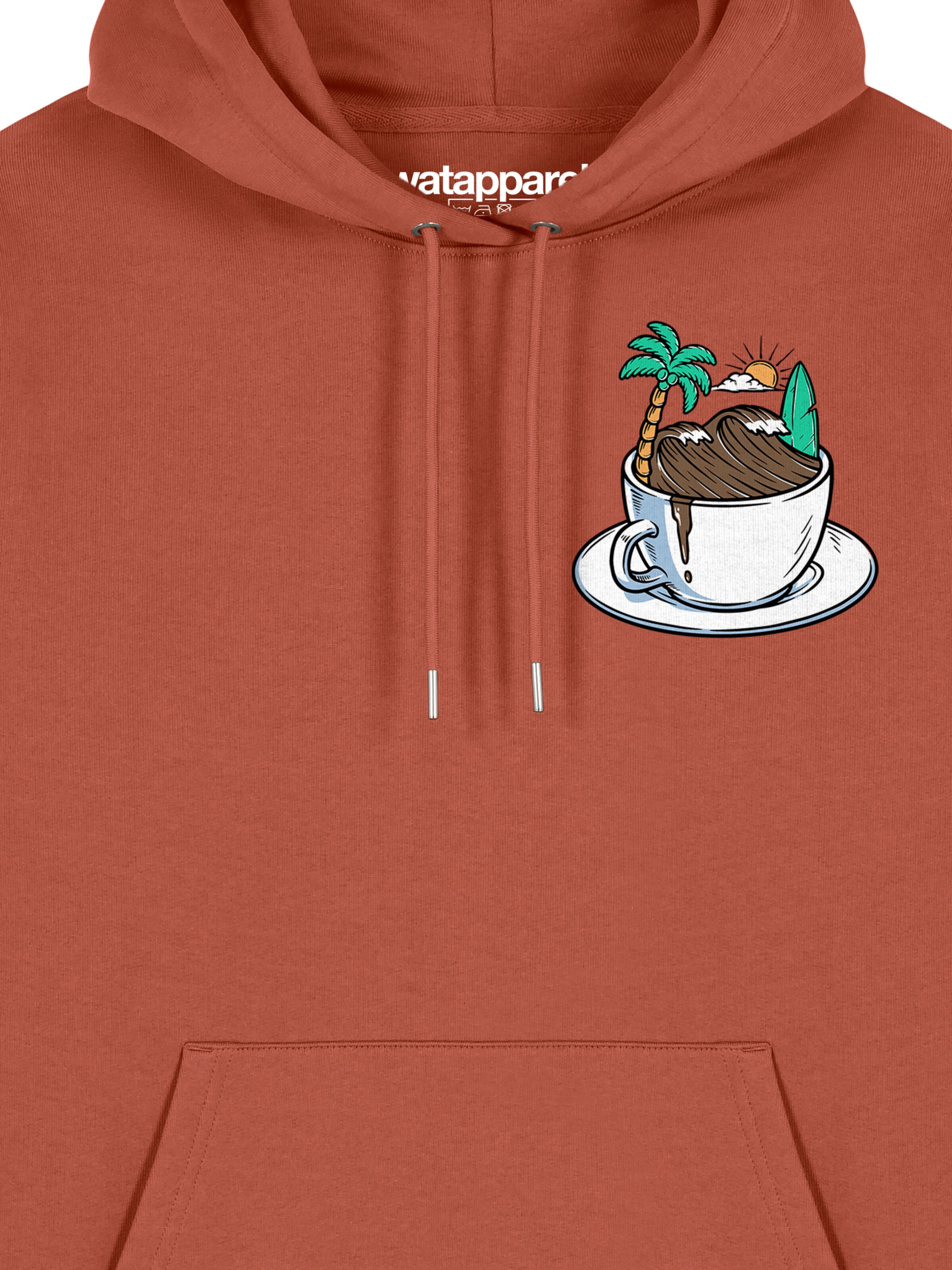Felpa 'Coffee Waves' di Watapparel in marrone