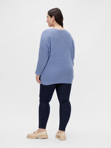 Vila Curve Sweater 'Glacy' in Blue