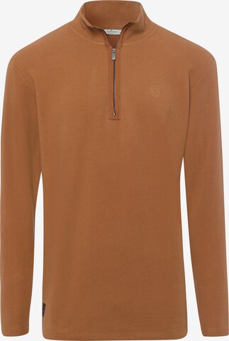 Cross Jeans Sweatshirt in Brown: front