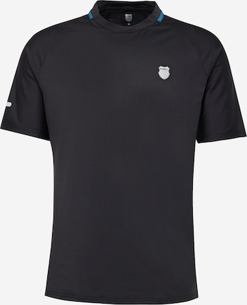 K-Swiss Performance - Camisa funcionais 'HYPERCOURT DOUBLE CREW 2' em preto: frente