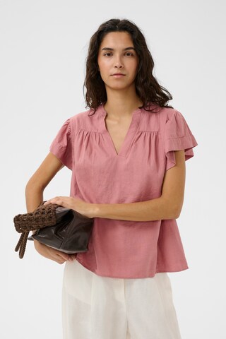 SOAKED IN LUXURY Blouse 'SLAria' in Roze: voorkant