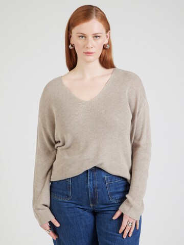 Pullover 'CARLECIA' di ONLY Carmakoma in beige: frontale