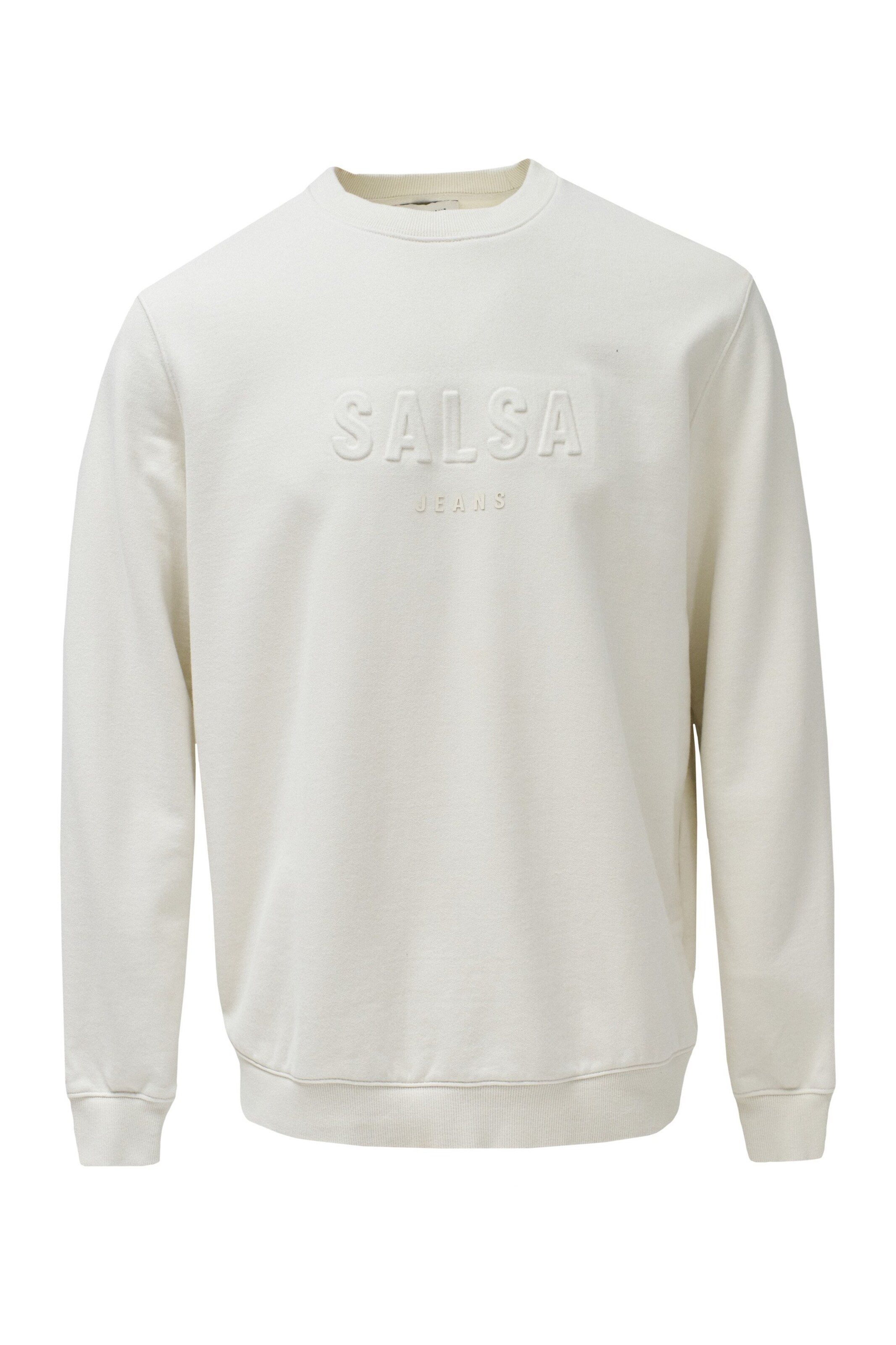 Salsa Jeans Sweatshirt in Wit: voorkant