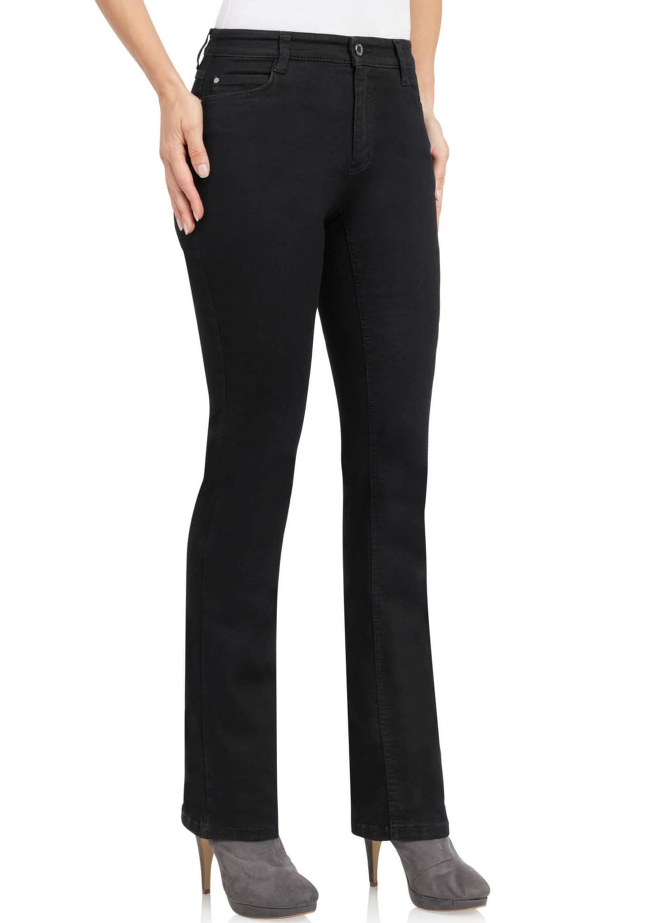 wonderjeans Boot cut Jeans in Black: front