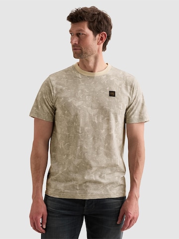 PME Legend - Camiseta 'T-shirt in slub jersey with subtle allover print' en beige: frente