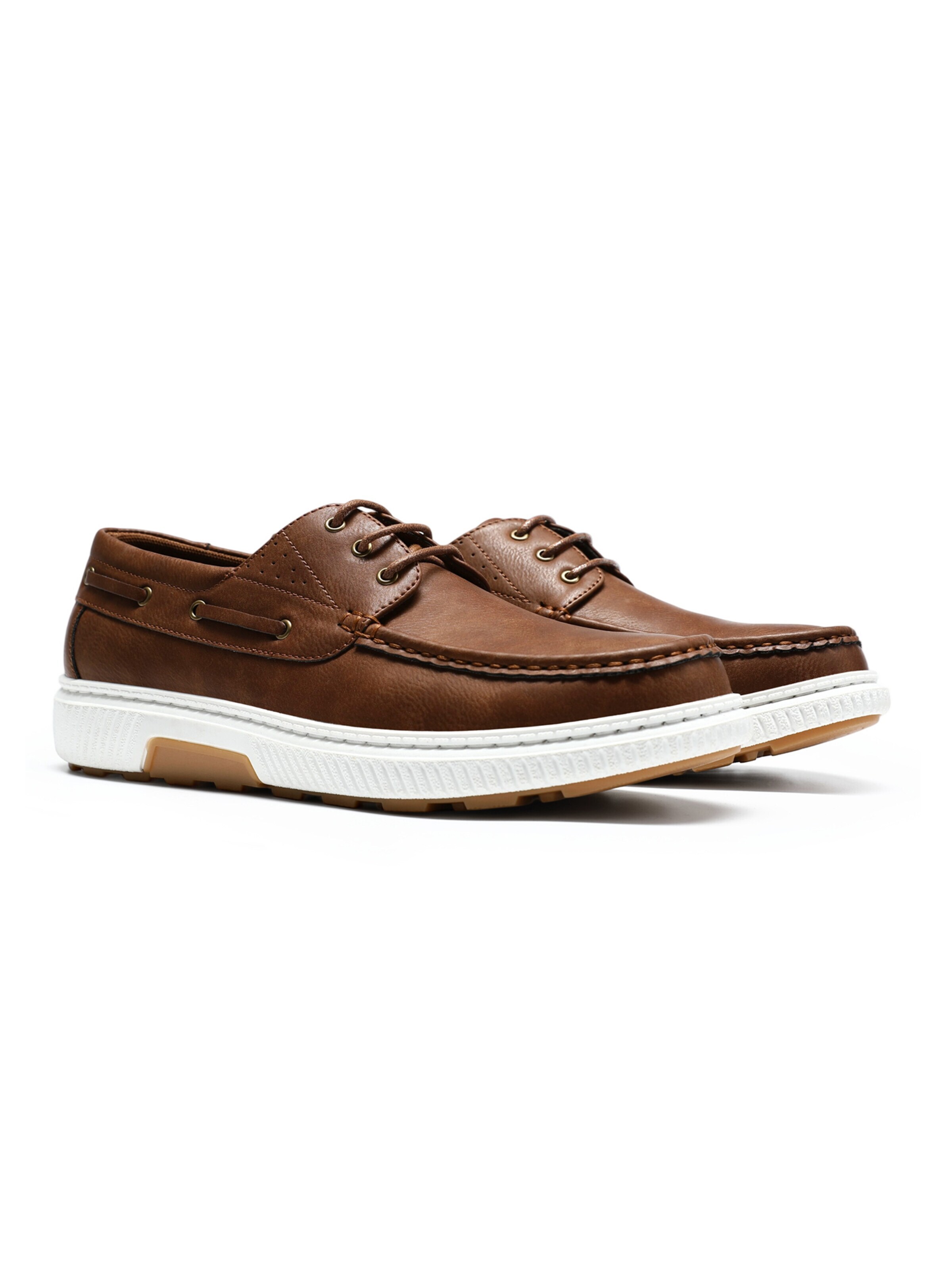 ALLTHEMEN Lace-Up Shoes 'Einfach' in Brown