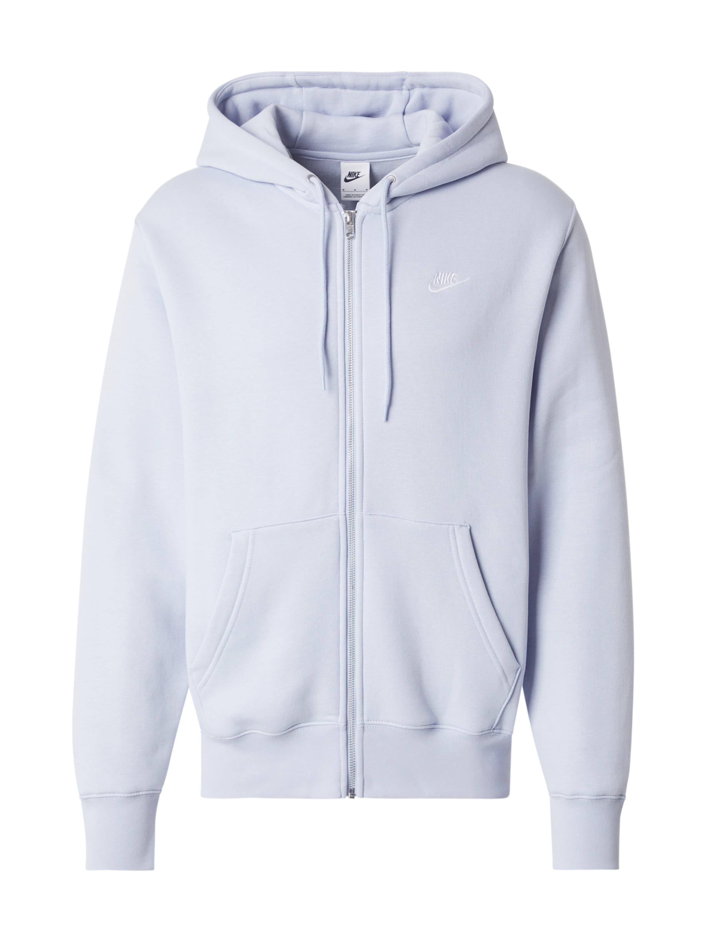 Nike Sportswear Кофта на молнии 'CLUB' в Серый: спереди