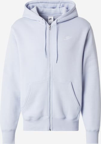 Nike Sportswear Кофта на молнии 'CLUB' в Серый: спереди