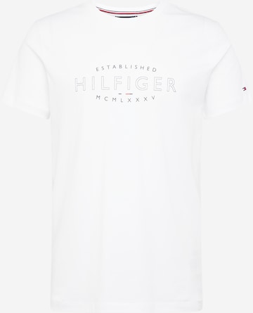 T-Shirt TOMMY HILFIGER en blanc : devant