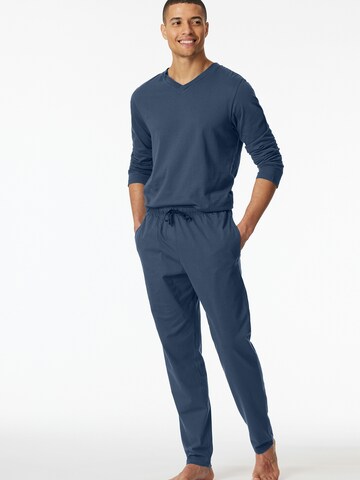 SCHIESSER Pyjamabroek ' Mix + Relax ' in Blauw: voorkant