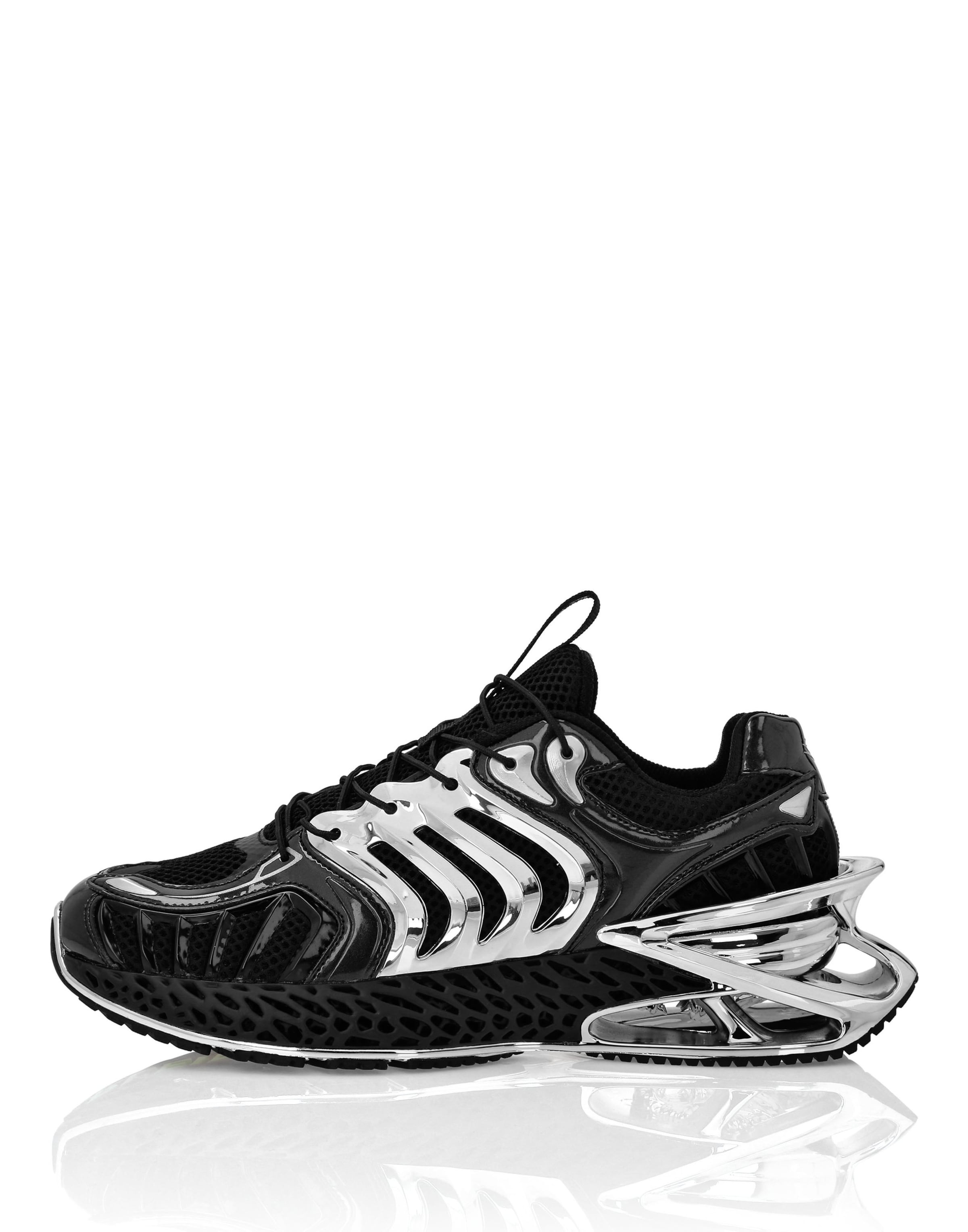 Plein Sport - Sapatilhas baixas ' The Thunder Stroke Gen.x.02. ' em preto: frente