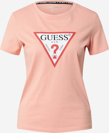 GUESS Majica | roza barva: sprednja stran