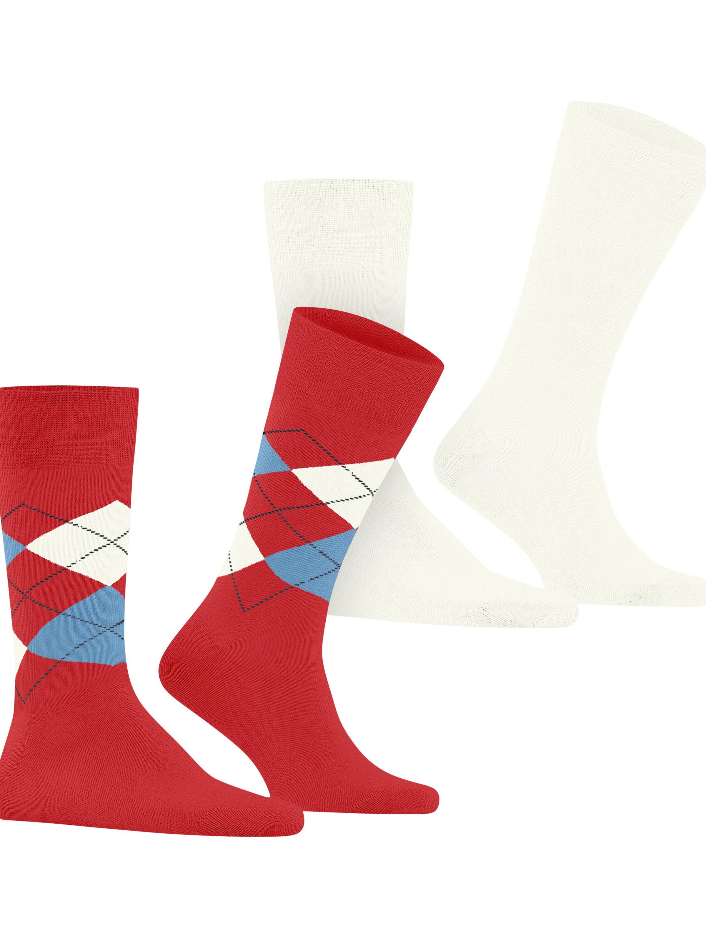 BURLINGTON Socks 'Everyday Argyle Mix 2-Pack' in Pink