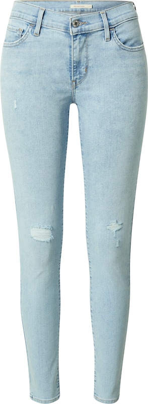 LEVI'S Skinny Jeans '710 SUPER SKINNY LIGHT INDIGO WORN IN' in Blau