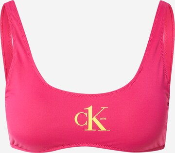 Top per bikini di Calvin Klein Swimwear in rosa: frontale